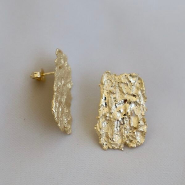 -Gold stone earrings- - Image 5