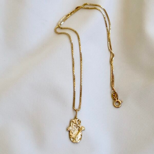 -Gold Hamsa necklace- - Image 2