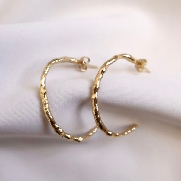 Gold hoop earrings - Image 2
