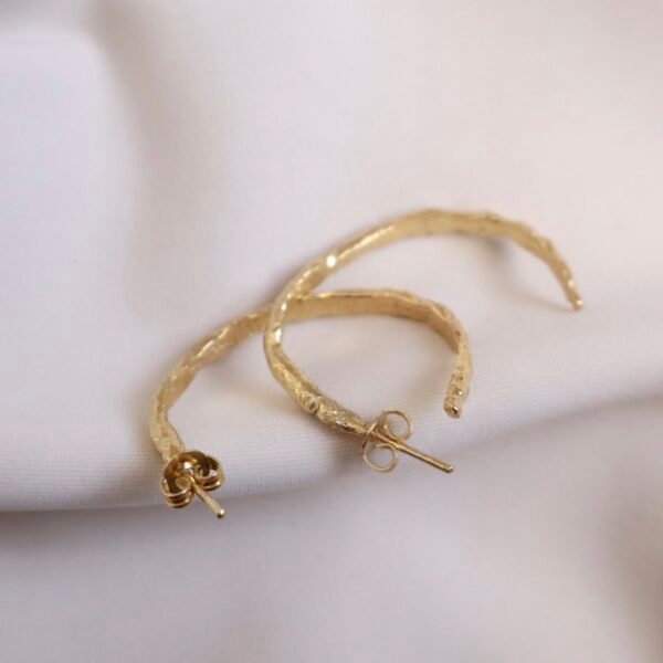 Gold hoop earrings - Image 3