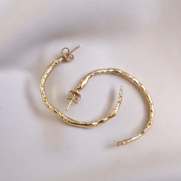 Gold hoop earrings - Image 4