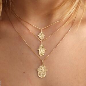 gold Hamsa necklace