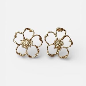 Large flower earrings